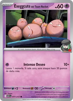 Exeggcute del Team Rocket (Héroes Ascendentes #077/217)
