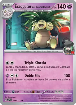 Exeggutor del Team Rocket (Héroes Ascendentes #078/217)