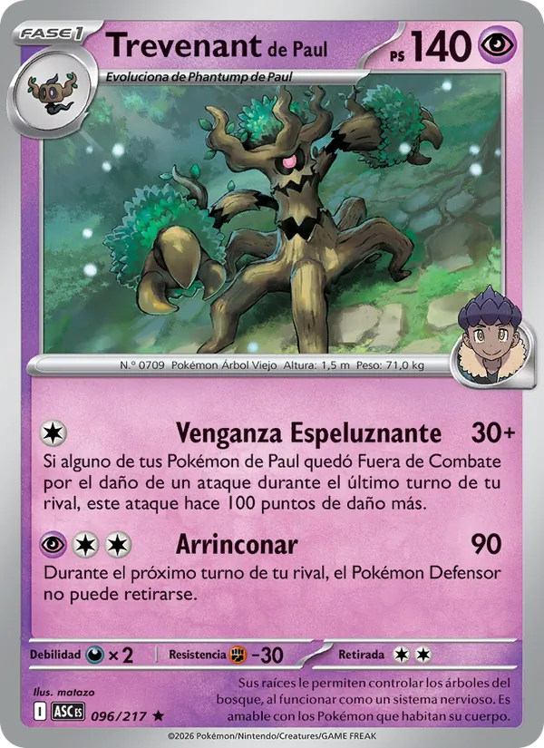 Trevenant de Paul (Héroes Ascendentes #096/217)