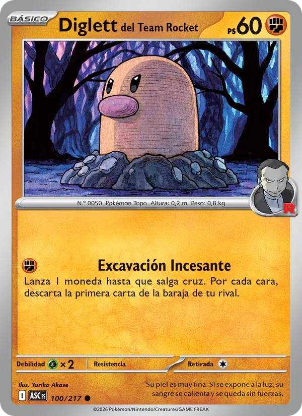 Diglett del Team Rocket (Héroes Ascendentes #100/217)
