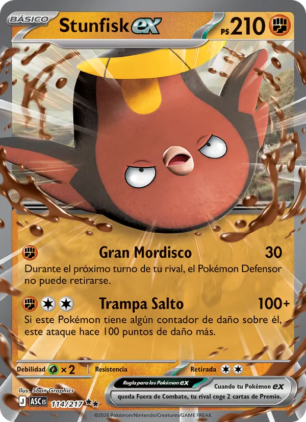Stunfisk ex (Héroes Ascendentes #114/217)