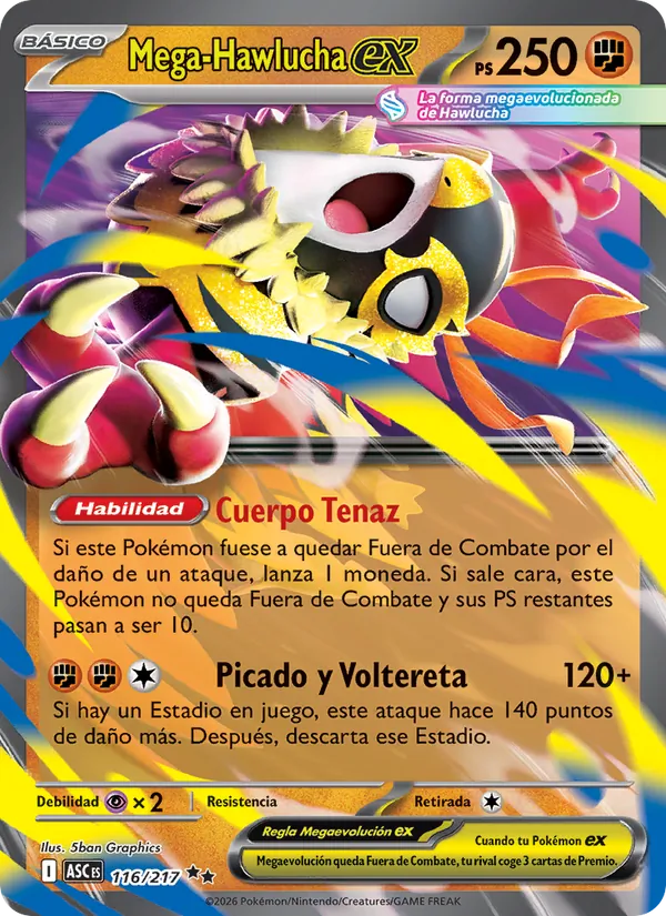 Mega-Hawlucha ex (Héroes Ascendentes #116/217)
