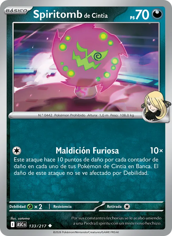 Spiritomb de Cintia (Héroes Ascendentes #133/217)