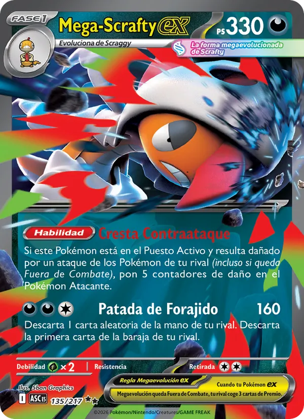 Mega-Scrafty ex (Héroes Ascendentes #135/217)