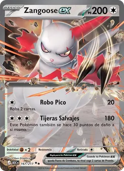 Zangoose ex (Héroes Ascendentes #167/217)