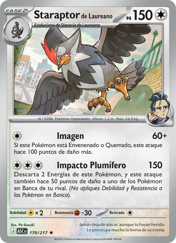 Staraptor de Laureano (Héroes Ascendentes #170/217)