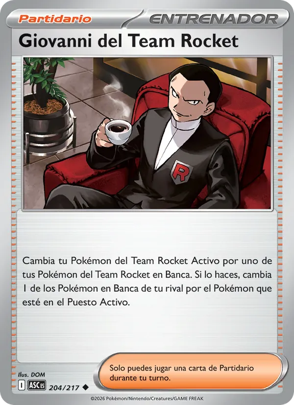 Giovanni del Team Rocket (Héroes Ascendentes #204/217)