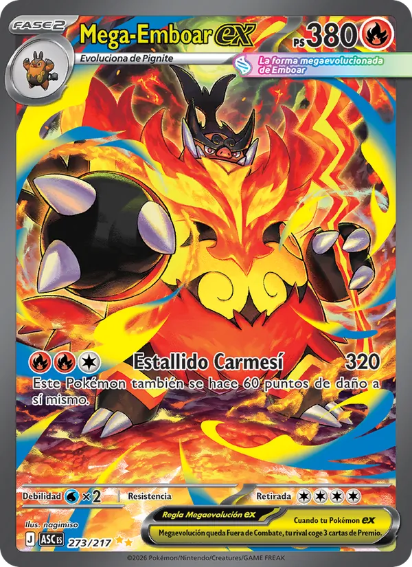 Mega-Emboar ex (Héroes Ascendentes #273/217)