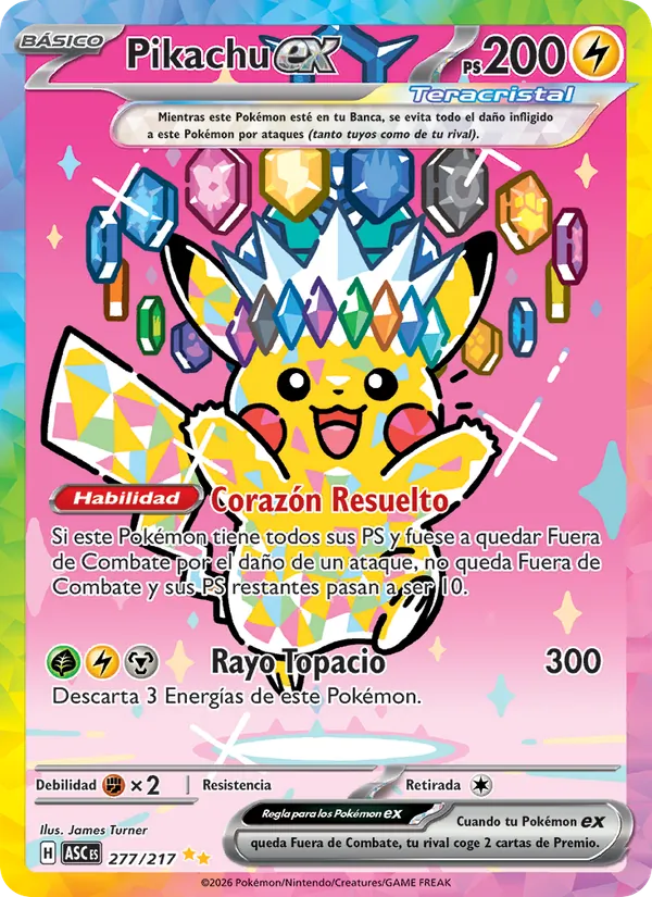 Pikachu ex (Héroes Ascendentes #277/217)