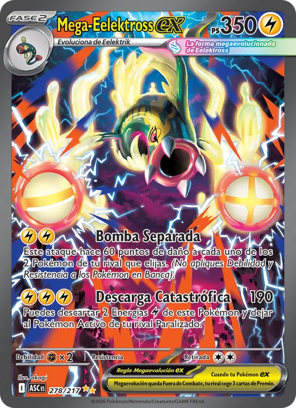 Mega-Eelektross ex (Héroes Ascendentes #278/217)