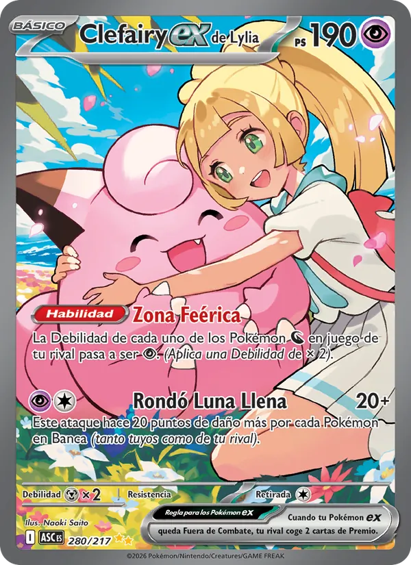 Clefairy ex de Lylia (Héroes Ascendentes #280/217)