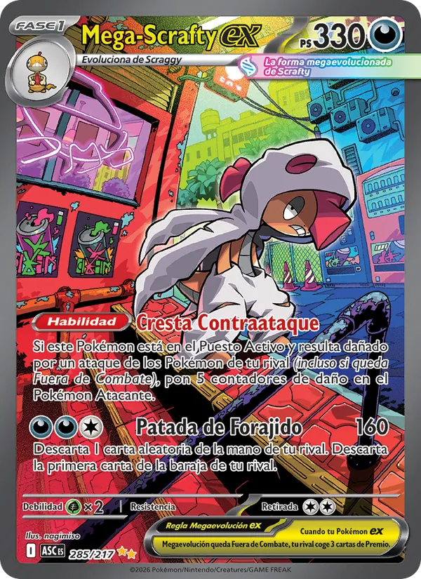 Mega-Scrafty ex (Héroes Ascendentes #285/217)