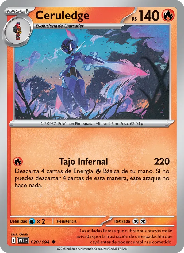 Ceruledge (Fuegos Fantasmales #020/94)