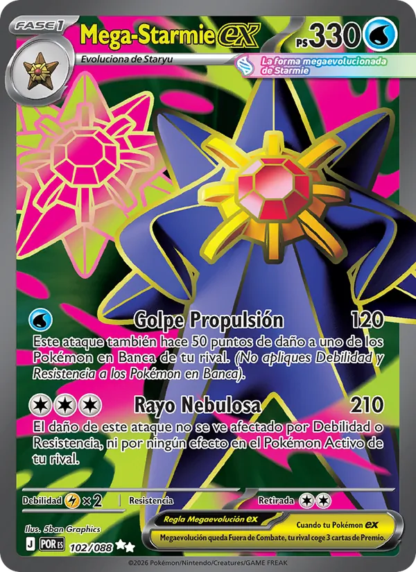 Mega-Starmie ex (Perfect Order #102/88)