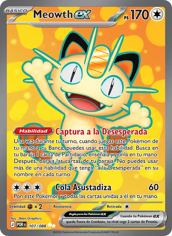 Meowth ex (Equilibrio Perfecto #107/88)