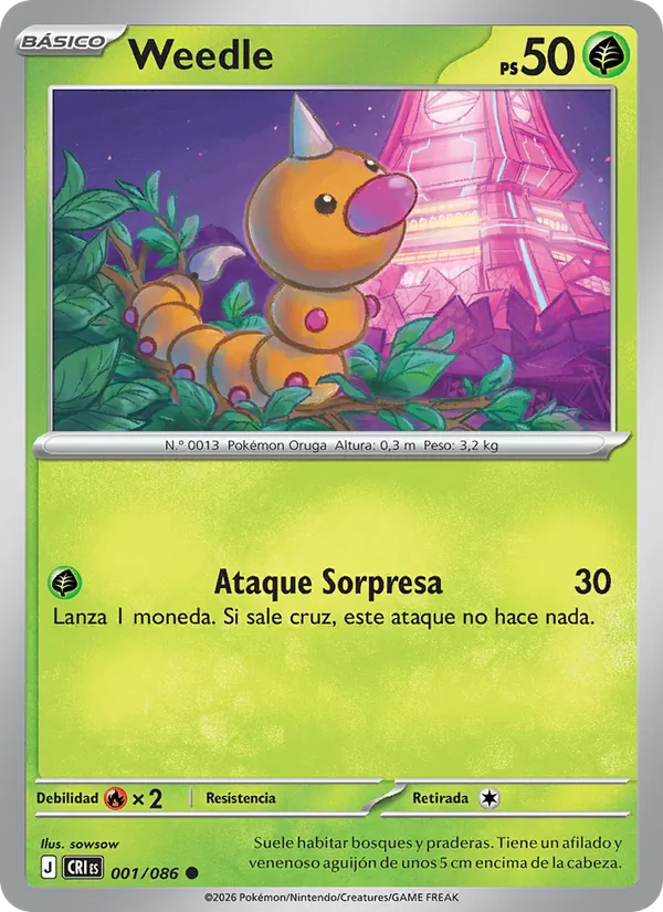 Weedle (Caos Creciente #001/86)