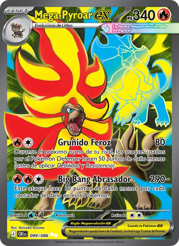 Mega-Pyroar ex (Chaos Rising #099/86)