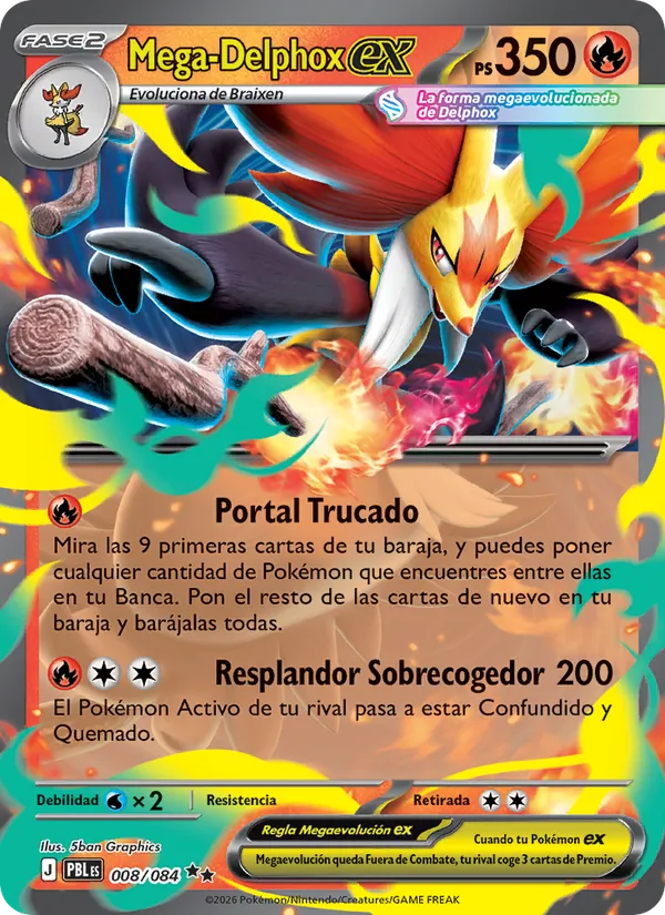 Mega-Delphox ex (Oscuridad Absoluta #008/84)