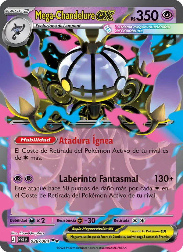 Mega-Chandelure ex (Oscuridad Absoluta #038/84)