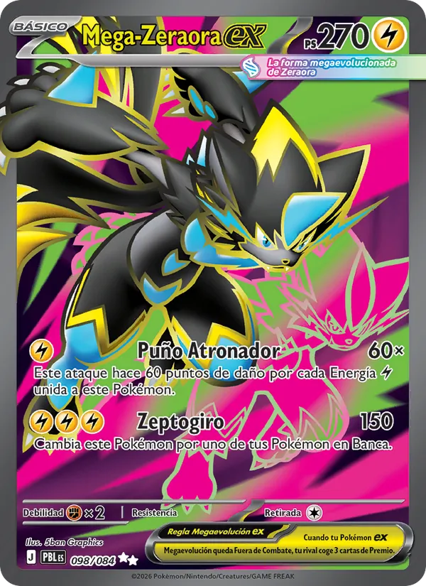 Mega-Zeraora ex (Oscuridad Absoluta #098/84)