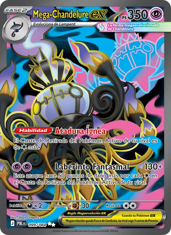 Mega-Chandelure ex (Pitch Black #099/84)