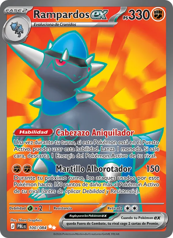 Rampardos ex (Pitch Black #100/84)