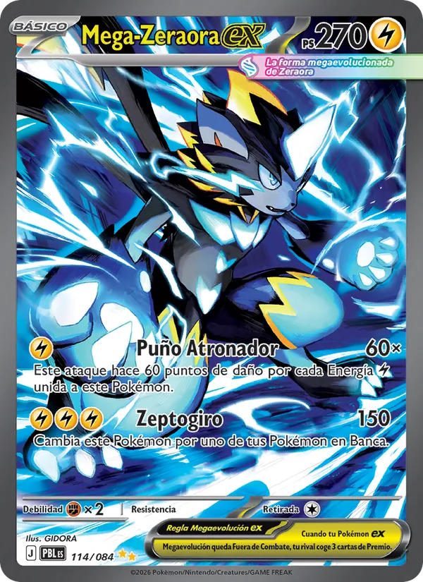 Mega-Zeraora ex (Oscuridad Absoluta #114/84)