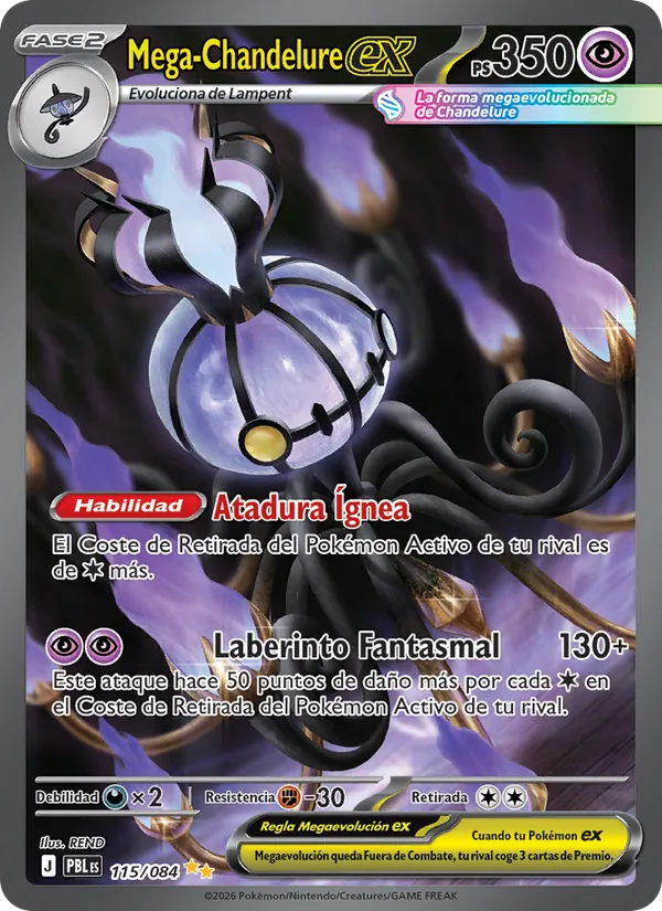 Mega-Chandelure ex (Oscuridad Absoluta #115/84)