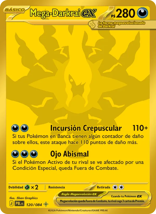 Mega-Darkrai ex (Oscuridad Absoluta #120/84)