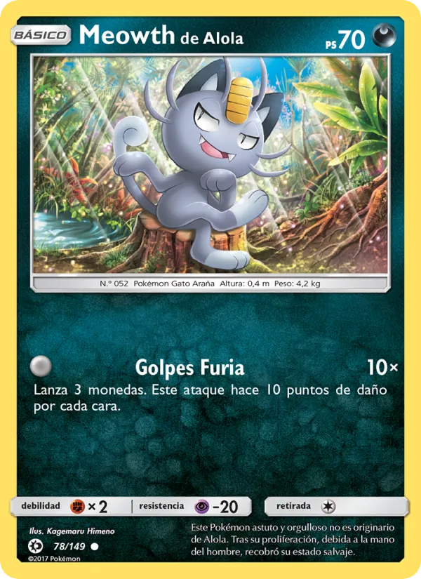 Meowth de Alola (Sun & Moon #78/149)
