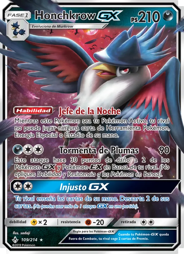 Honchkrow GX (Unbroken Bonds #109/214)