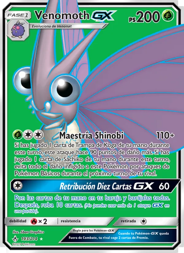 Venomoth GX (Unbroken Bonds #193/214)