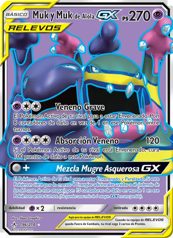 Muk y Muk de Alola GX (Vínculos Indestructibles #196/214)