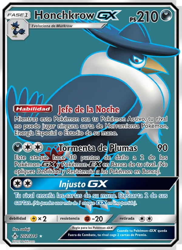 Honchkrow GX (Unbroken Bonds #202/214)