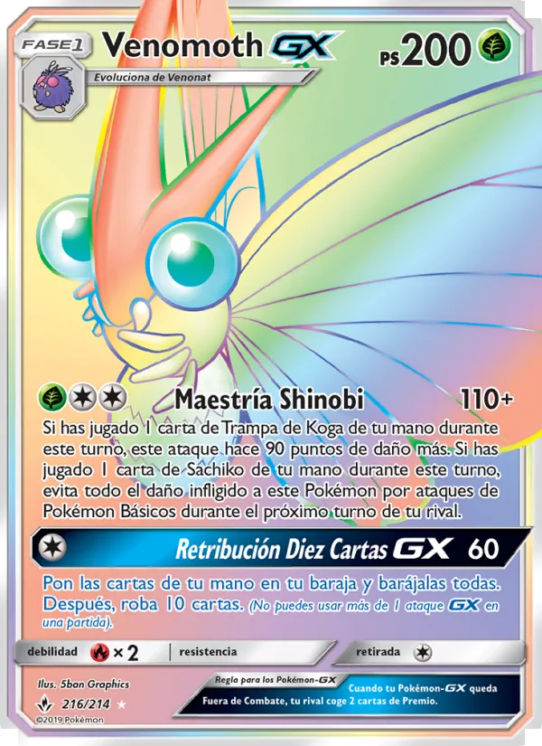 Venomoth GX (Vínculos Indestructibles #216/214)