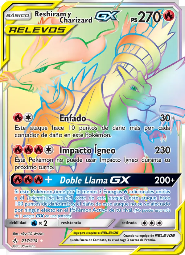 Reshiram y Charizard GX (Vínculos Indestructibles #217/214)