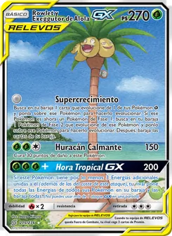 Rowlet y Exeggutor de Alola GX (Mentes Unidas #215/236)