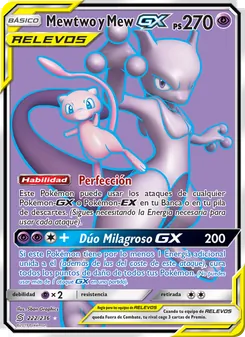Mewtwo y Mew GX (Mentes Unidas #222/236)