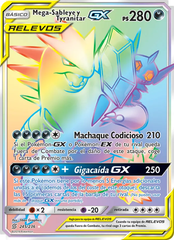 Mega-Sableye y Tyranitar GX (Mentes Unidas #245/236)