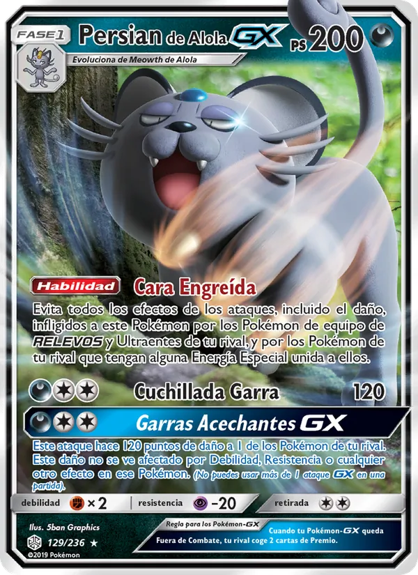 Persian de Alola GX (Eclipse Cósmico #129/236)