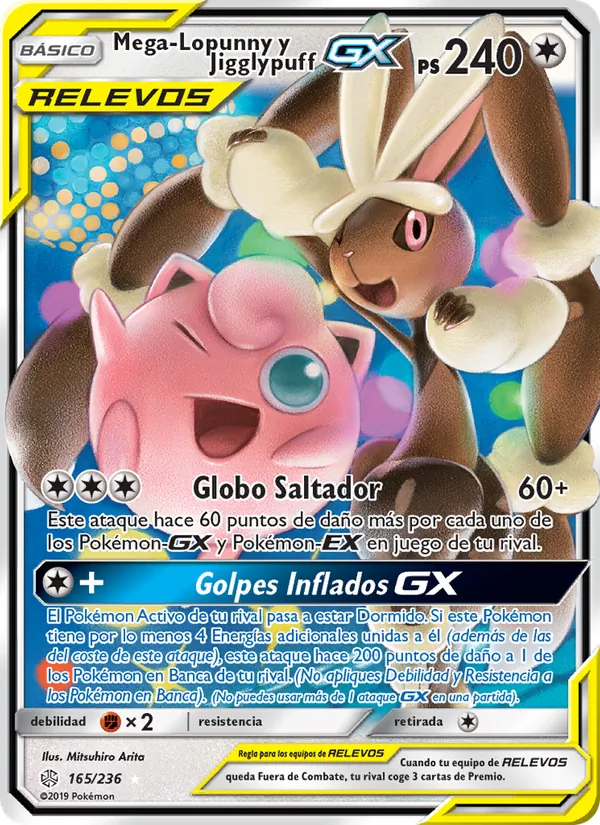 Mega-Lopunny y Jigglypuff GX (Eclipse Cósmico #165/236)