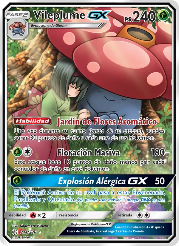 Vileplume GX (Eclipse Cósmico #211/236)