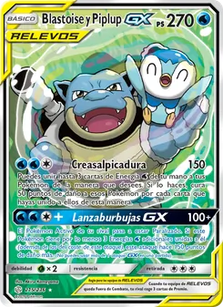 Blastoise y Piplup GX (Eclipse Cósmico #215/236)