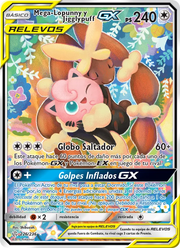 Mega-Lopunny y Jigglypuff GX (Eclipse Cósmico #226/236)