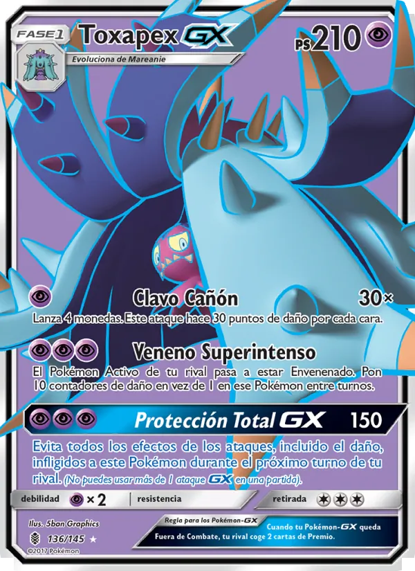 Toxapex GX (Guardians Rising #136/145)