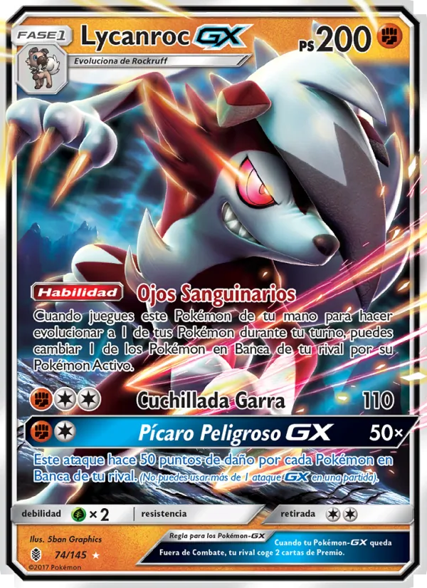 Lycanroc GX (Albor de Guadianes #74/145)