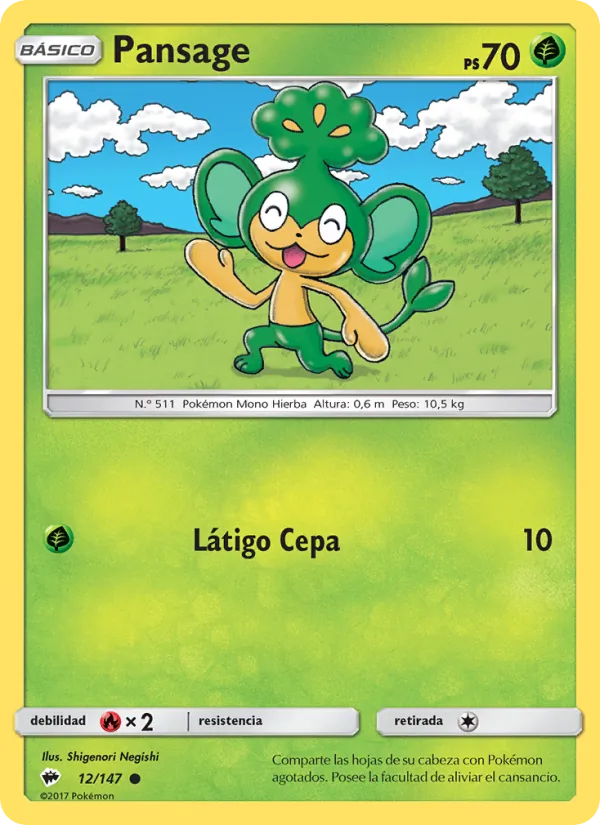 Pansage (Sombras Ardientes #12/147)