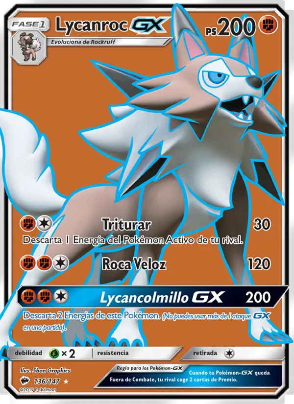 Lycanroc GX (Sombras Ardientes #136/147)