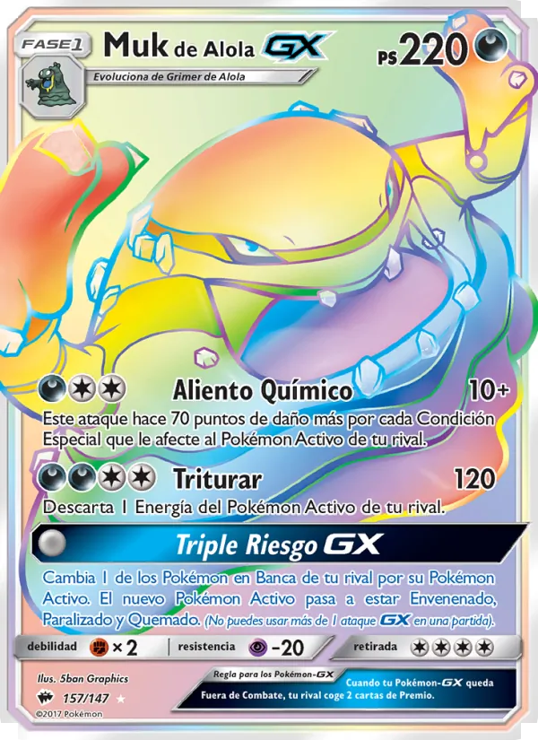 Muk de Alola GX (Sombras Ardientes #157/147)
