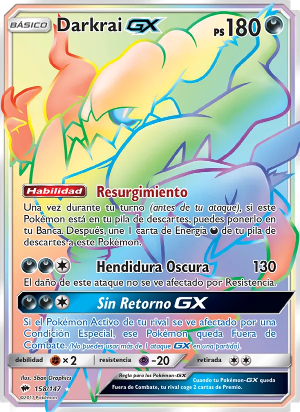 Darkrai GX (Sombras Ardientes #158/147)